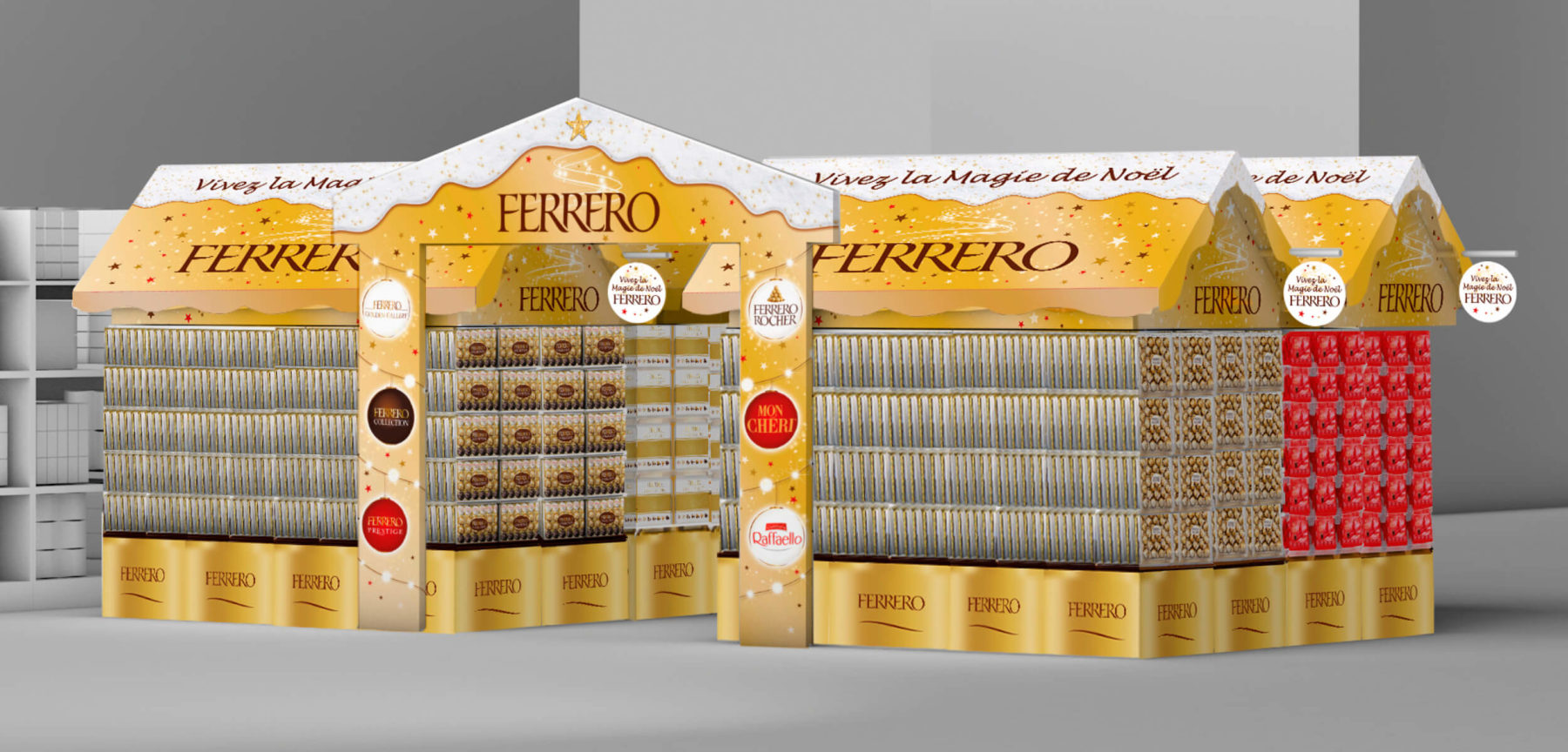 FERRERO FRANCE Théâtralisation magasin Publidée