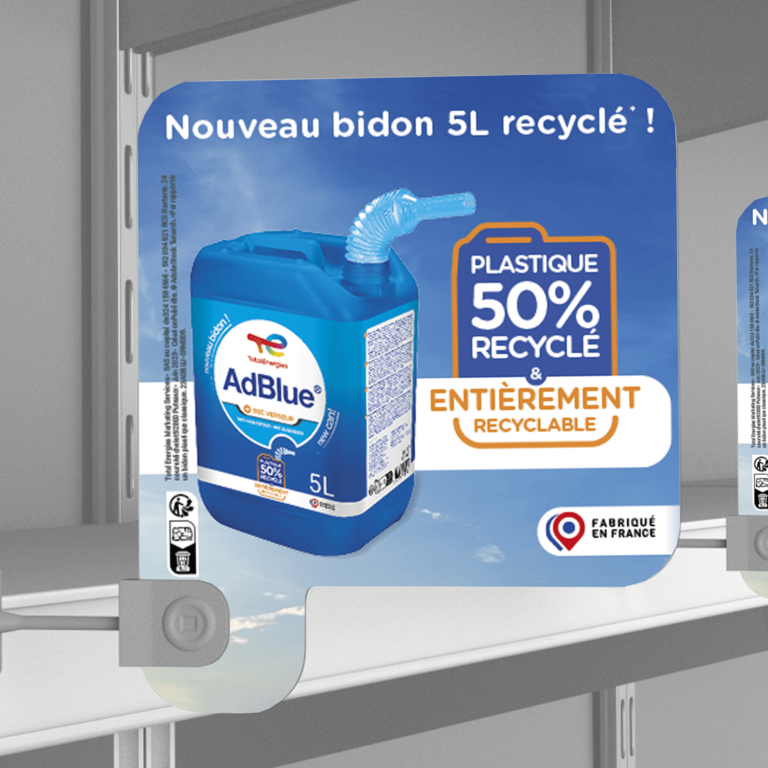 MAGNET OPE AFFICHE OPE TotalEnergies bidon recyclé AdBlue